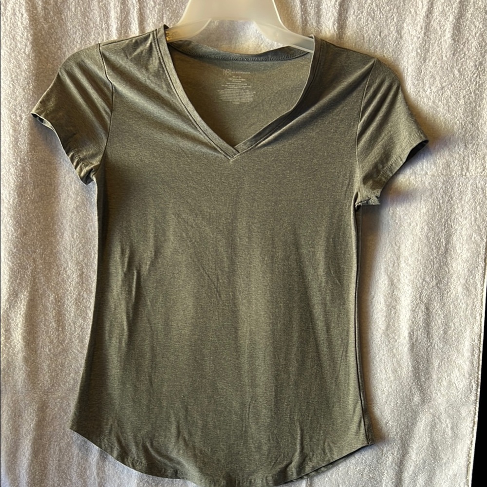 Women's Olive V-Neck Top